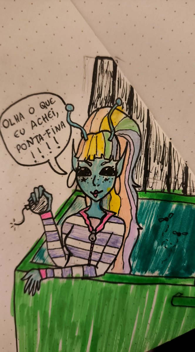 rita_lavanda's tweet photo. Dia 3: Personagem Favorito
Gente, essa é a Zappy. Ela é uma alienígena, mas os aliens do povo dela jogaram ela no lixo (literalmente, um lixão na Terra) pq ela não é muito esperta. Ela vive no lixo e briga todos os dias com um guaxinim. A vida é bela
#RPGtober https://t.co/zlHbKs8x6Z