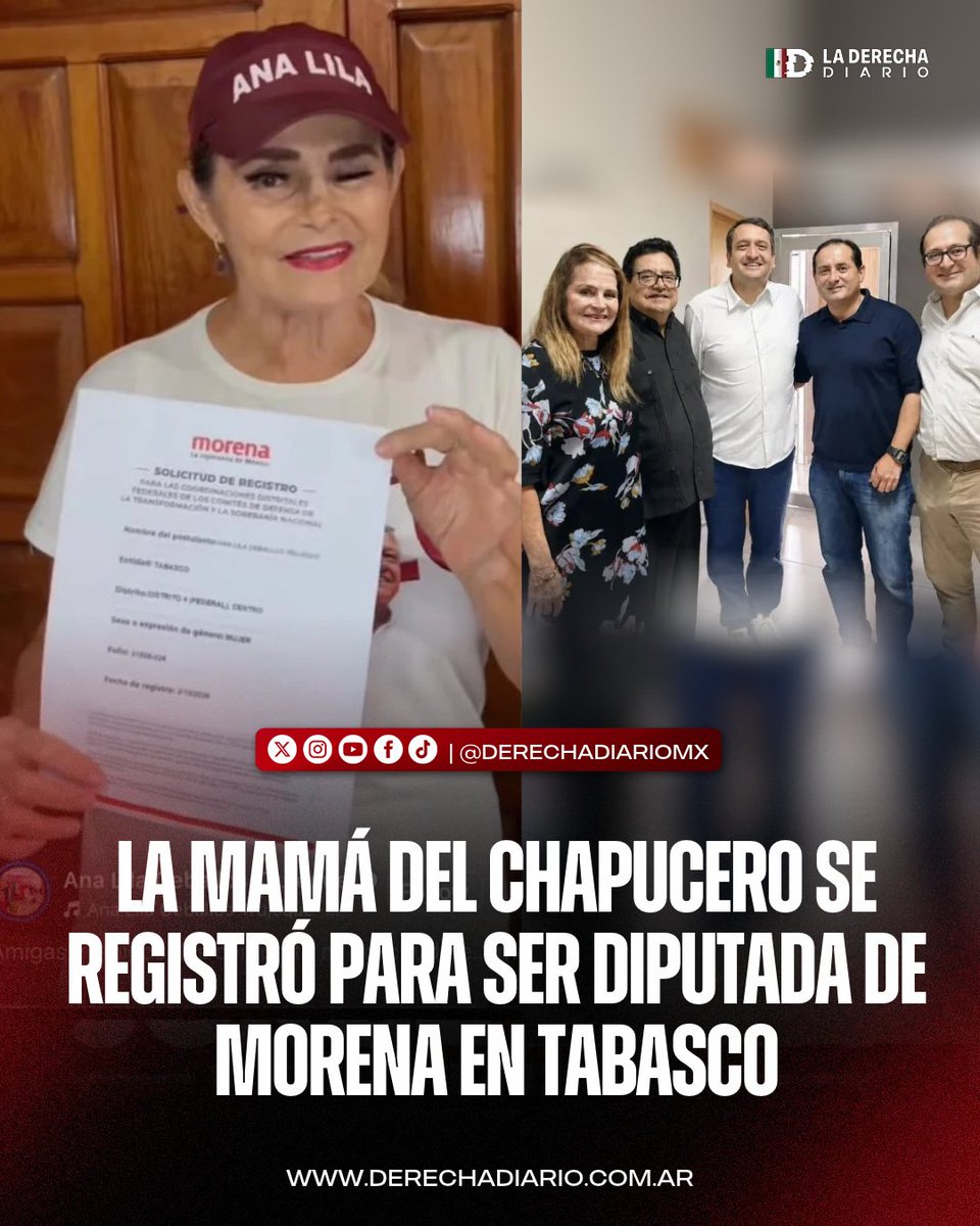 DerechaDiarioMX's tweet photo. 🚨🇲🇽 | FAMILIA DE PARÁSITOS: La mamá del propagandista cuernudo "El Chapucero", Lilia Ceballos, se registró para ser diputada federal de Morena por Tabasco. https://t.co/Lrp621RoaO