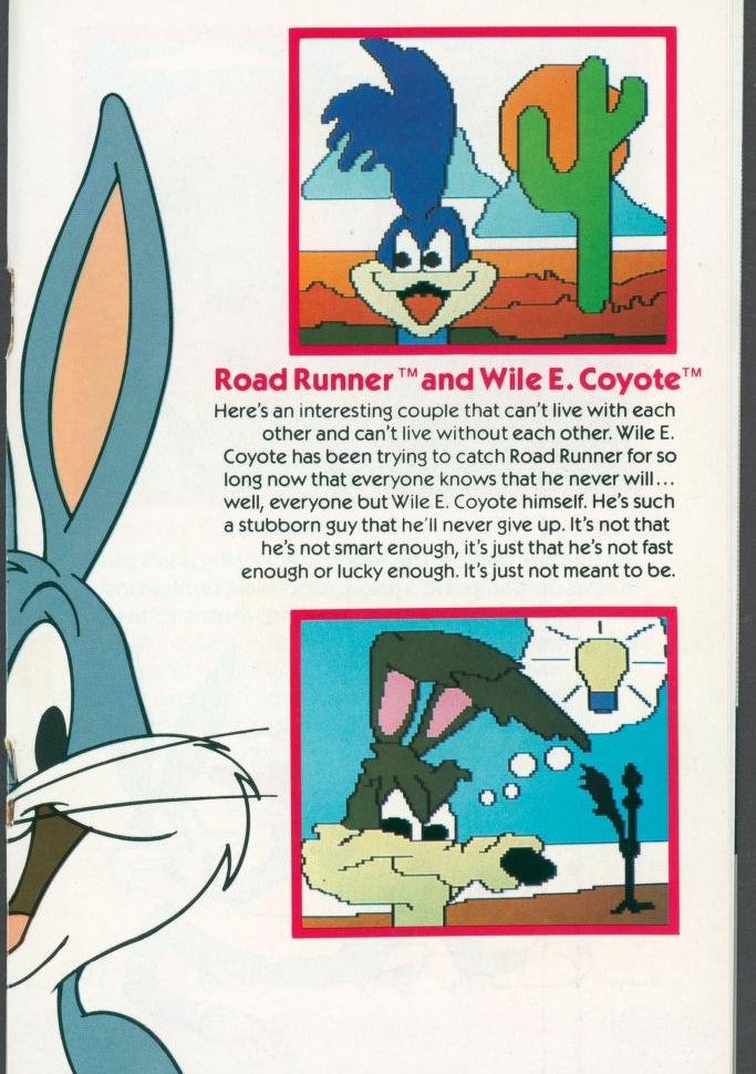 _catskycoral_'s tweet photo. i found this official game book guide narrated by bugs and he referred to wile and roadrunner as a couple??? 😭
#wilerunner #wileroad #roadrage https://t.co/30aLvoUag9