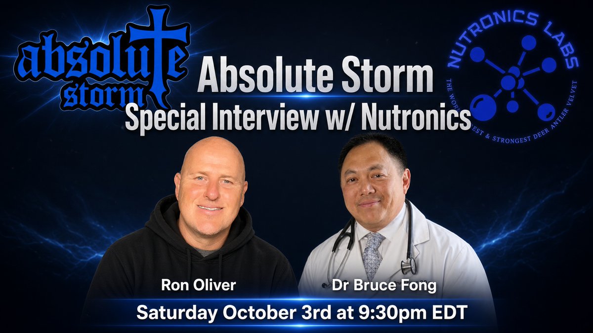RealAbs1776's tweet photo. Join us for a special interview about men’s health with Dr Bruce Fong and Ron Oliver of Nutronics Labs! 

Watch on Rumble: https://t.co/jaMjuQ8w10 https://t.co/QYdOfhvjHl