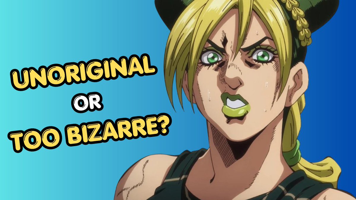 rakushavt's tweet photo. NEW VIDEO‼️
We are all hyped about JoJo's again now that Steel Ball Run is releasing weekly. So let's use this opportunity to do a little retrospective about Stone Ocean and why it was the weakest part of the JoJo's anime. 

👇 Watch here:
https://t.co/4GHD7lQWqs https://t.co/7Oi0YCZxyH