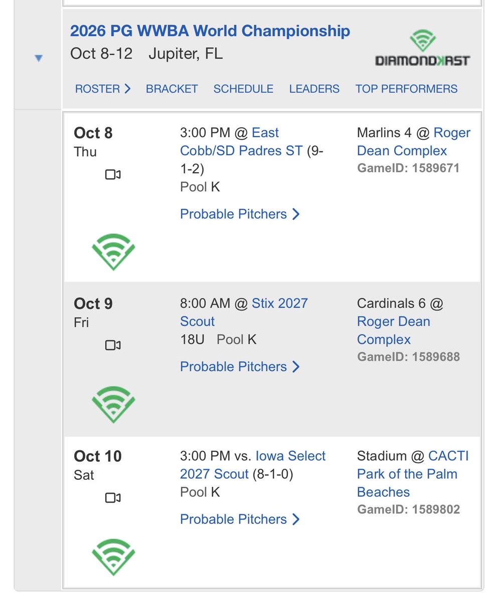 Chase_Webster6's tweet photo. Will be playing with SWFL Rockies scout for the PG WWBA world Championship. Here’s my schedule! https://t.co/oXh7olltoo