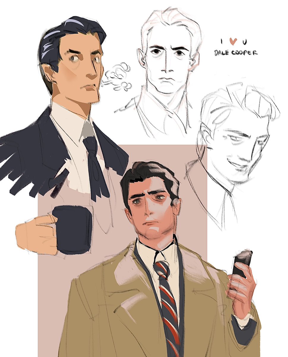 kitamars_'s tweet photo. posting times arent real here are twin peaks doodles from the past few weeks teehee https://t.co/aEx887arD2