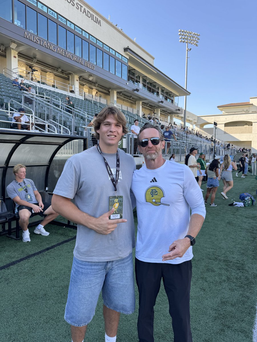 alexnewcombb's tweet photo. #AGTG after an amazing conversation and visit with @WPlemons and @CoachTSkip I am blessed to receive my 6th D1 offer to Cal Poly SLO @calpolyfootball @Saddleback_FB @CoachLukeSC @JonathanBunnel @coachfischer7 @llcdub @JUCOFFrenzy @CoachMarquezA https://t.co/5K7M8dG11v