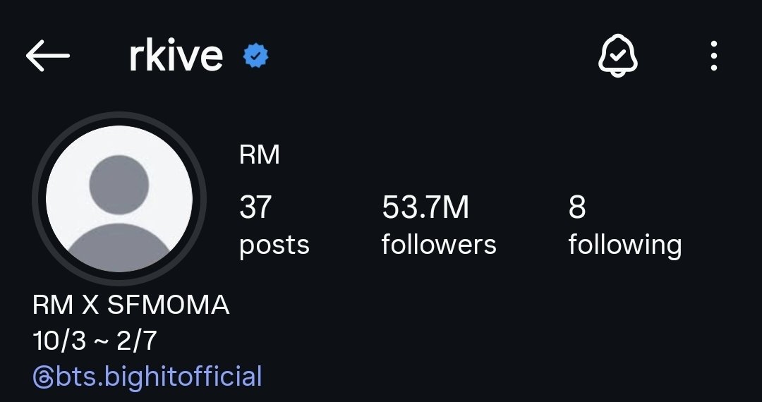 knjpagee's tweet photo. Namjoon updated his bio on Instagram.

"RM X SFMOMA
10/3 ~2/7"
 
 It's a date radius of  The RM x SFMOMA: Between You and Me exhibition.🥹 https://t.co/H6MXFddKos