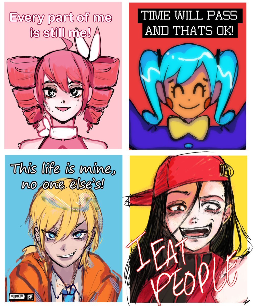 piropoi's tweet photo. The flavorlings and their inspirational messages😊😊#vocaloid #flavorfoley_fa https://t.co/IrcoFyuSmT