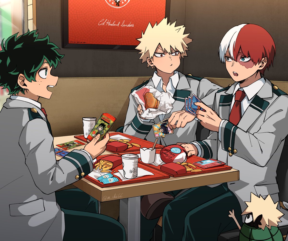 m_chii66's tweet photo. Collaboration KFC x MHA https://t.co/xGyViQxli6