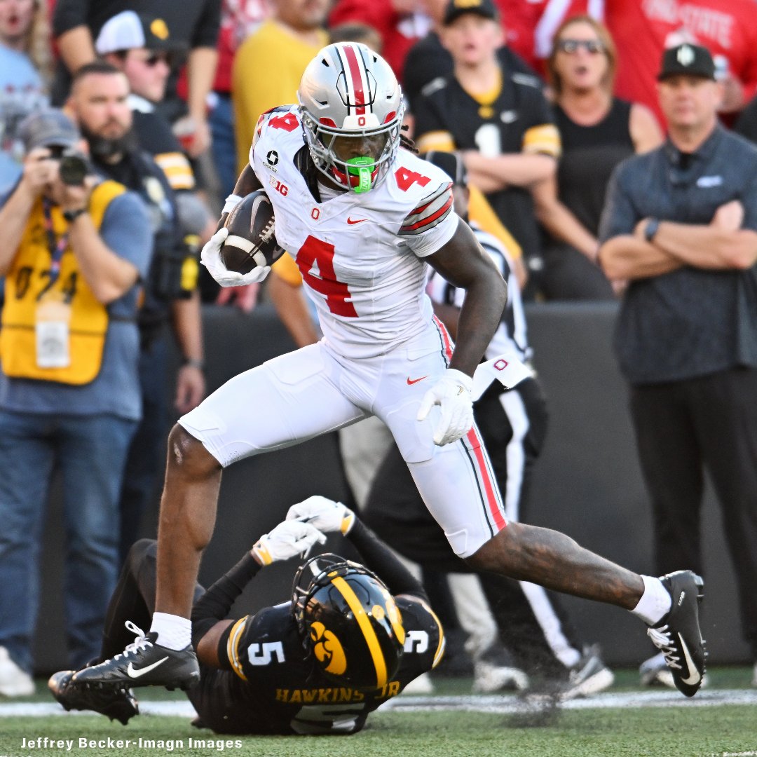 ESPNInsights's tweet photo. After two more receiving TD on Saturday, Jeremiah Smith now has 36 in his career, a new Ohio State program record.

He's three away from tying Braylon Edwards for most in Big Ten history and he's got 7 more games, at least, to hit that mark. https://t.co/fictnih97i