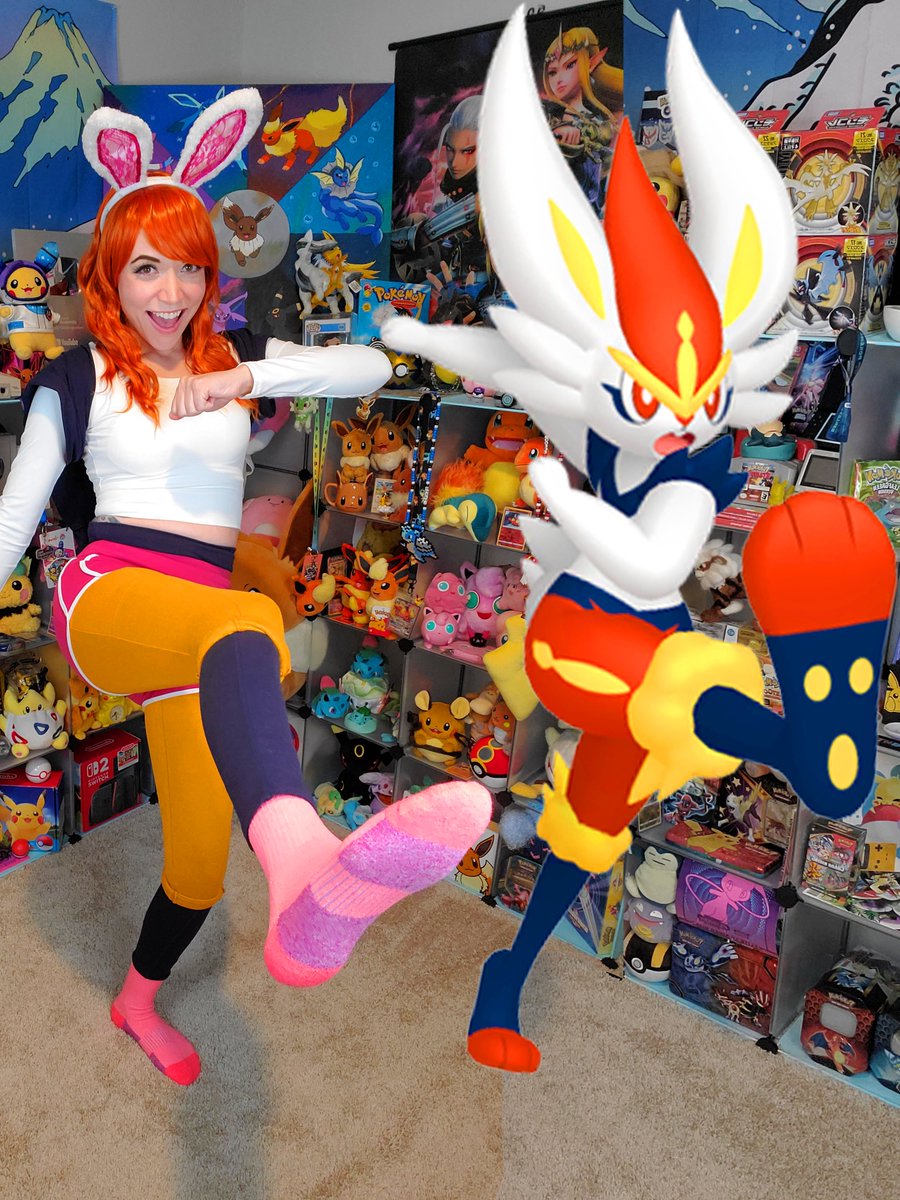 PkmnMasterHolly's tweet photo. Cinderace Trainer Cosplay! 🐰🔥⚽
My sportiest Trainer Cosplay yet to celebrate Gigantamax Cinderace Max Raid Day in #PokémonGO!
📸 Full 20-photo set + Behind-the-Scenes video now on Patreon:
🔗 https://t.co/ml8rchJlXH
✨ Sending MAX shiny luck!
#PokemonGO #Cinderace #Cosplay https://t.co/wh3EUk3Mdh