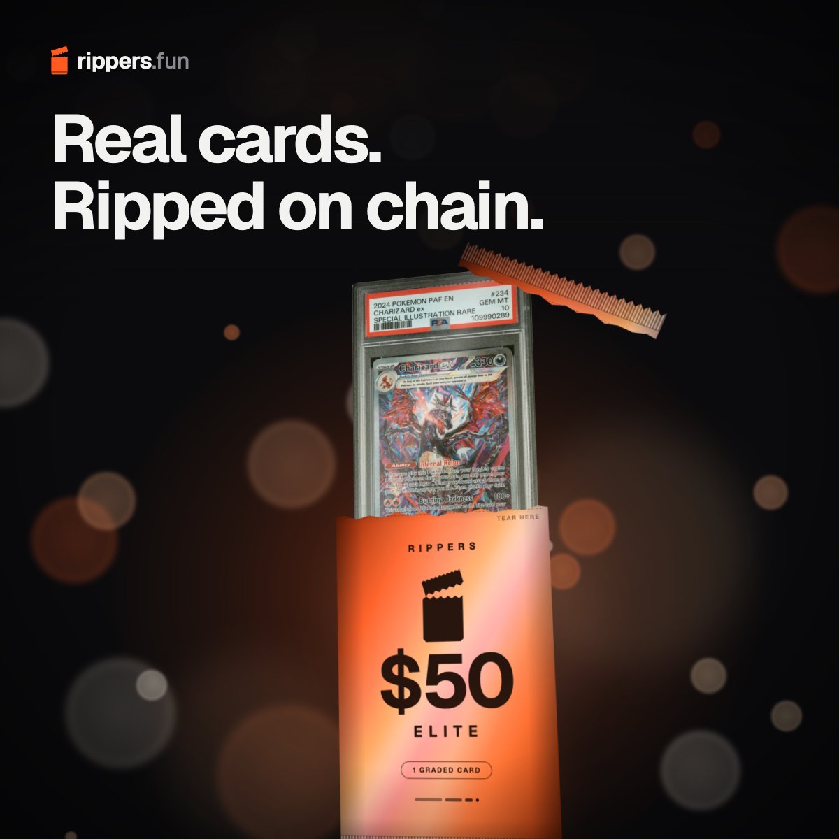 RippersDotFun's tweet photo. real pokemon cards, ripped on solana

every round opens a $50 elite pack from the collector crypt vault and one wallet walks away with the slab

https://t.co/O6kkguJKYA https://t.co/tpIBJIsBX2