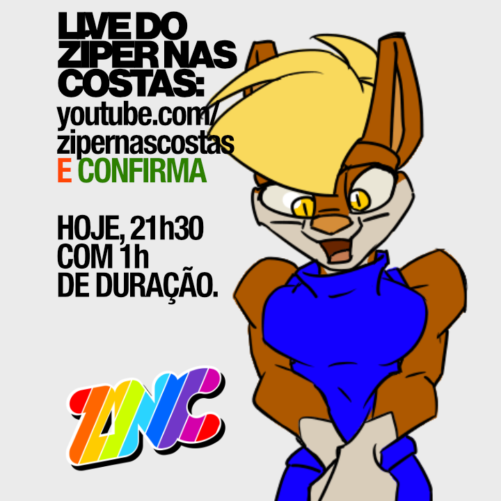igorcbarros's tweet photo. Já já, live do Zíper nas Costas, ás 9 e meia da noite (UTC -3) em https://t.co/YK2wr4nvuN . Excepcionalmente hoje com 1h de duração, então, doesn't perk e até lá! #furry #livestream https://t.co/nZL42BJrLU