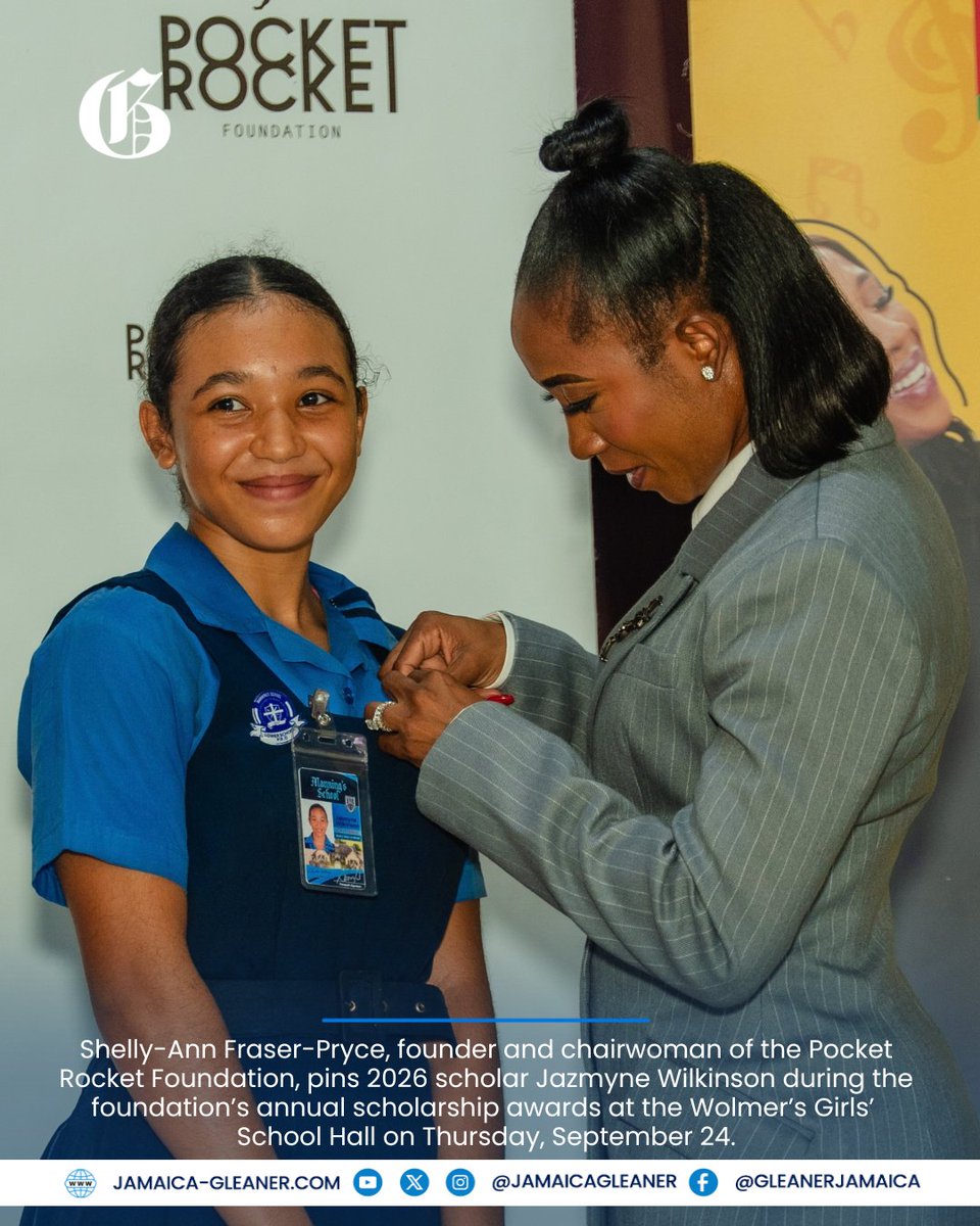 JamaicaGleaner's tweet photo. When 13-year-old Jazmyne Wilkinson stood among the newest Pocket Rocket Foundation scholars at the foundation’s annual scholarship awards, she brought with her an impressive list of accomplishments.
Read more: https://t.co/6rCUGieKXt #GLNRFeatures #GoodHeart https://t.co/qiNUTzgyAf