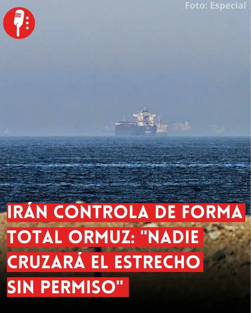 ReporterosMX_'s tweet photo. 👀📲 #LoMásVistoDeLaSemana

⭕ OJO | IRÁN SELLA EL ESTRECHO DE ORMUZ: “NADIE CRUZARÁ EL ESTRECHO SIN PERMISO” 

Irán asegura que controla por completo el estrecho de Ormuz y advierte que no dejará pasar a nadie. Su jefe militar dice que las tropas están más preparadas que nunca. 
https://t.co/hgUObt2t5L