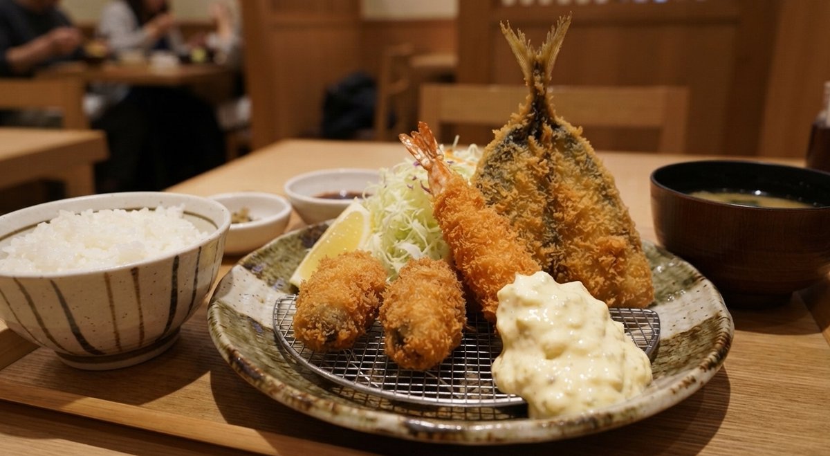 Kuzzila_chan's tweet photo. 『 今年も #やよい軒 の #かきフライ定食 販売開始！』
この話題を題材に、物欲と食欲に振り回される男の悲喜劇を描く、架空で空想だけど現実感のあるショートストーリー。『やよい軒のかきフライ定食で大暴走！10月3日の朝』を創ってみた！
https://t.co/EI9B16SJ4G https://t.co/ycCUcBrKie