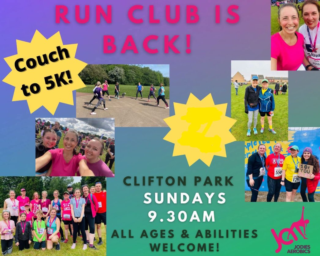 Stag_RosePPG's tweet photo. #sunday Jodies Aerobics Run Club - friendly & supportive.
All ages and abilities welcome, including your four legged friends!
Full details below.
#runningcommunity #couchto5k #runclub #AllAges https://t.co/oBIXhwVBSa