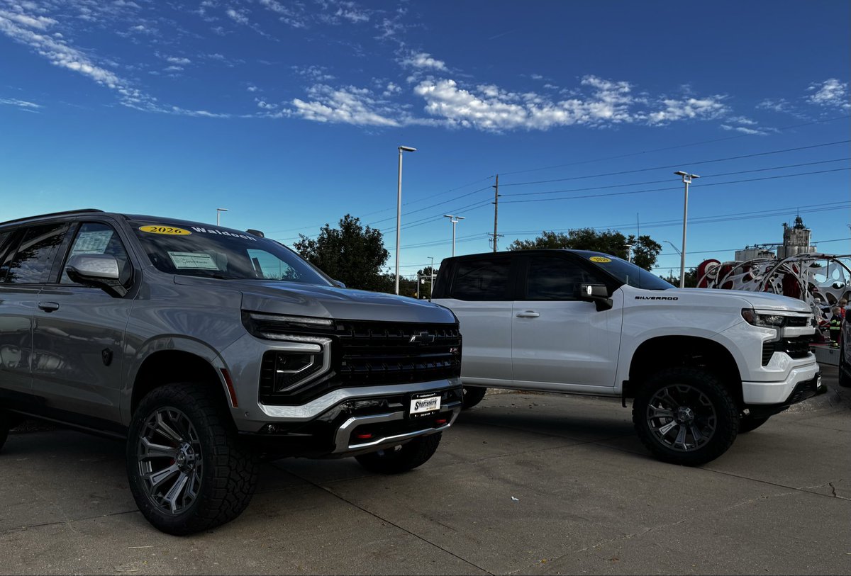 WaldochCustoms's tweet photo. Go see our friends Shottenkirk Waukee Chevrolet for these two beauties!
#waldoch #lifted #liftedtrucks #liftedtahoe #liftedsilverado https://t.co/OvtQfytIJo