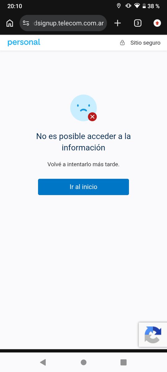 axlloqq's tweet photo. Alguien sabe porque nunca me anduvo esta mierda para iniciar sesión y/o crear cuenta con los forros de Personal? desde principio de año no me deja entrar y los canales de ayuda jamás me responden https://t.co/JRN2rcv0bt