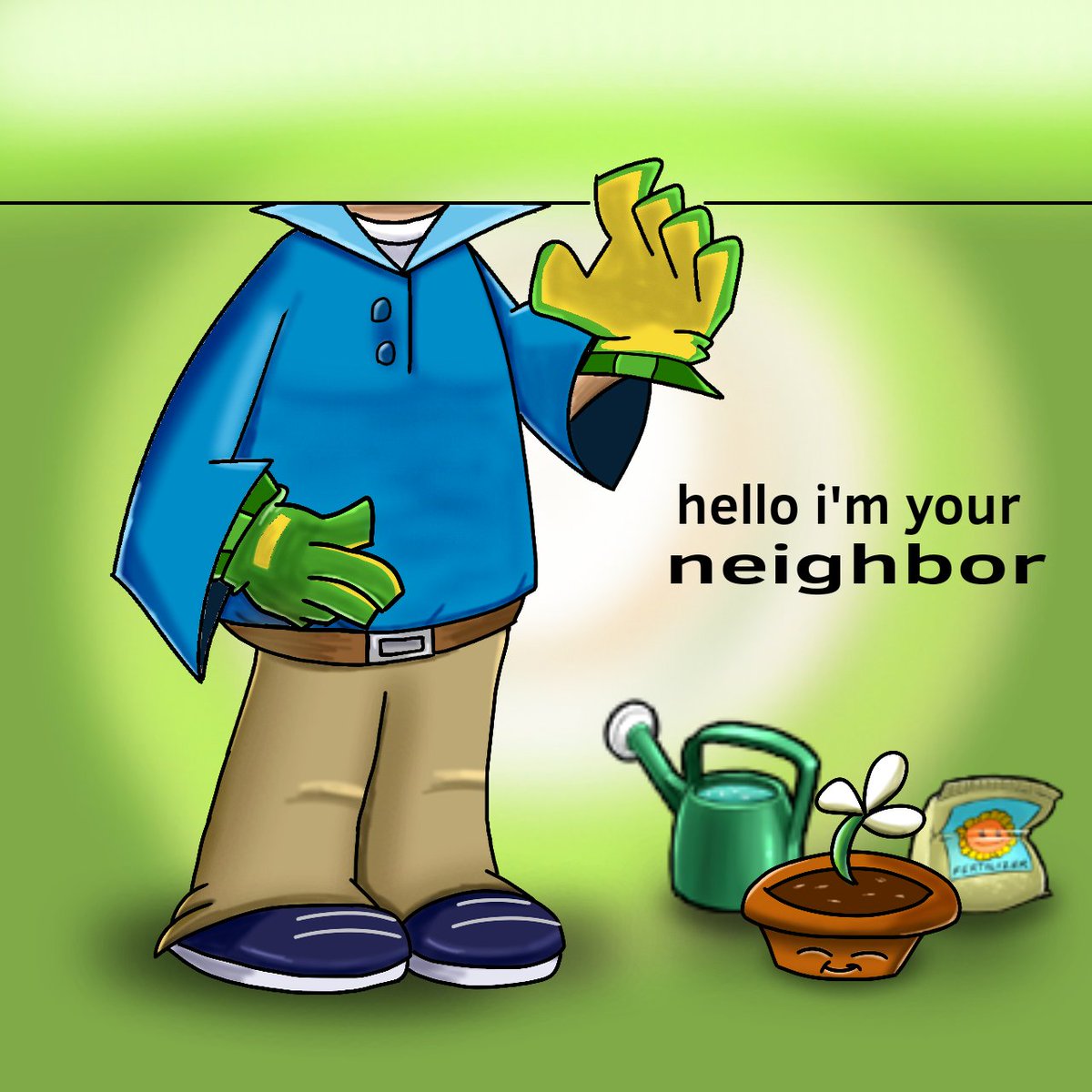 BluehatMG24's tweet photo. some people wanted me to give the neighbor some gardening gloves https://t.co/WHNT2hSru4