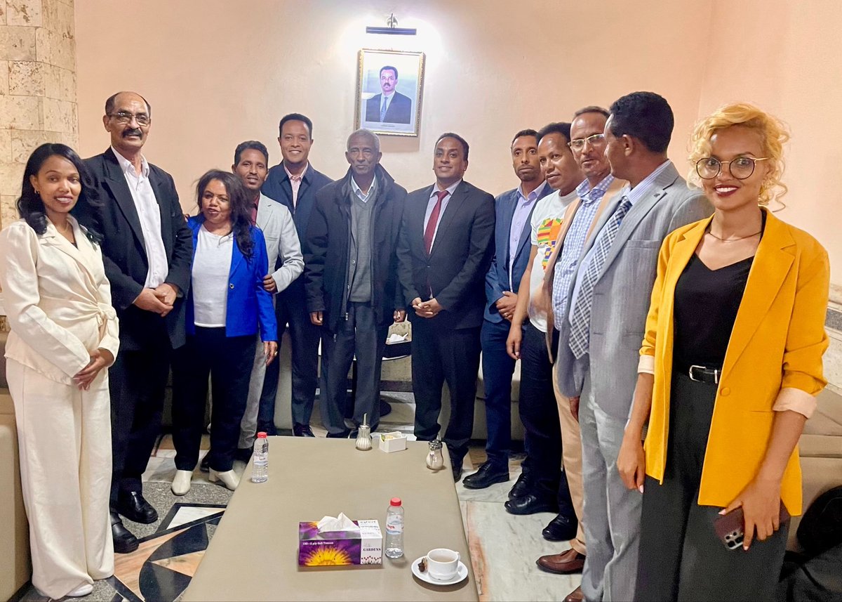 itsEritrea's tweet photo. A proud return home! Eritrean Embassy to Ethiopia have arrived safely back in Eritrea, with dignity and integrity. 🇪🇷 https://t.co/h9VrqCI7A2