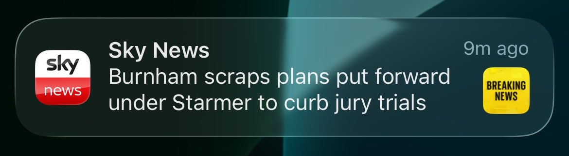 NoToDigitalID's tweet photo. BREAKING: PM scraps plans to cancel Jury Trials in in England. https://t.co/oJhsgsrQjf