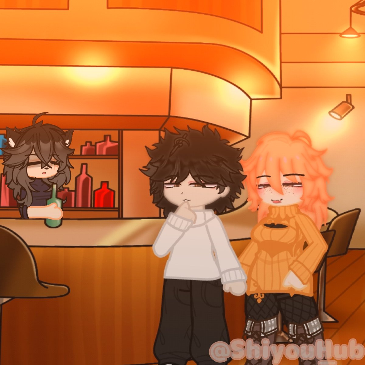 Shiyou_Hub's tweet photo. Remember that you can't drink alcohol because of your medication; just order an orange juice. 

Eleva:Hi, I have a variety of flavored juices, ask for whatever you want ^w^ https://t.co/OOsLbfPwE7