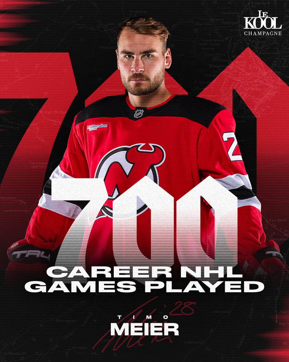 NJDevils's tweet photo. Fuel.
Fire.
@NHL Game 700 for Timo Meier. https://t.co/u6Nfp2ixna