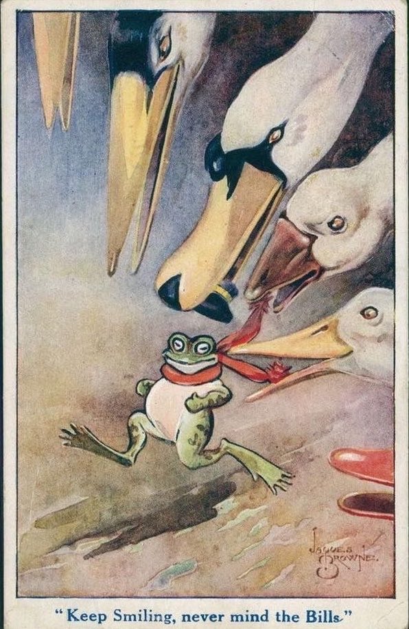 BluebellRaven's tweet photo. “Keep Smiling, never mind the Bills” (1904) by Jaques Browne https://t.co/WnDNBp6B4R
