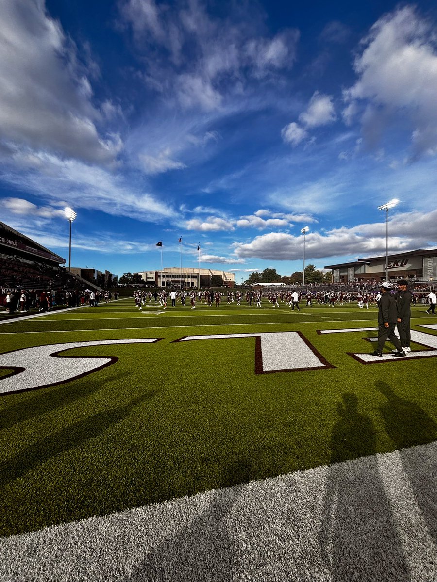 Evan3Williams's tweet photo. Got to spend the day @EKUFootball  with my guy @SilasKennedy71! Looking forward to continuing to learn about the program! Had a great conversation with @CoachWatson9 !

@CainSams @CoachBMeredith @cleats2whistle @MaxwellSmithEKU @Rivals @PrepRedzoneKY @KPGfootball @Rivals_Recruits https://t.co/twijeYqc1q