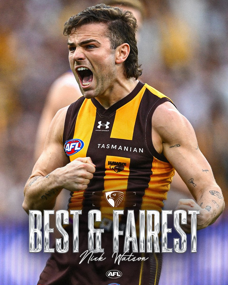 AFL's tweet photo. Nick Watson caps off his stellar 2026 season with a first Peter Crimmins Medal 🪄 https://t.co/z63ZDAHrWc