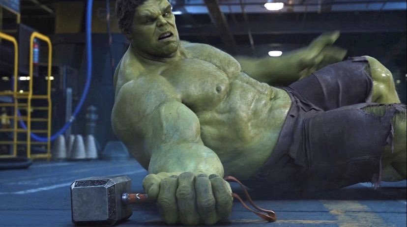 King_Shark02's tweet photo. Hulk has lifted Thor’s hammer in the comics, yet the MCU made him completely unable to move it.

If both versions possess incredible strength, why can comic Hulk lift Mjolnir while MCU Hulk can’t? https://t.co/uJ2GalXbE2