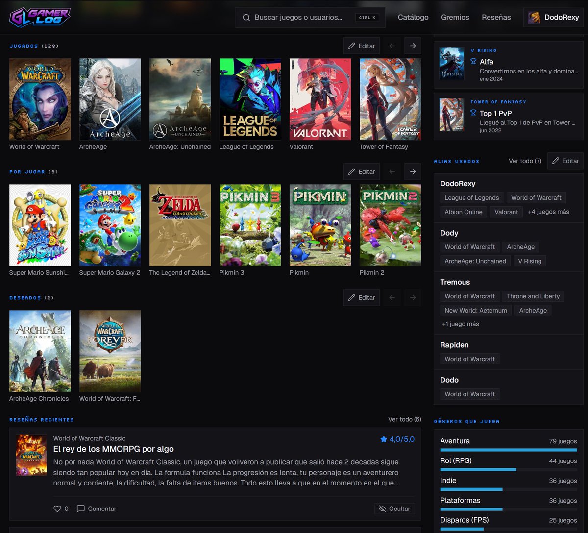 Dodo_Rexy's tweet photo. Os presento mi nueva web! https://t.co/ZodNlUZPpN

Registra TODO tu historial gamer en un solo lugar!

- Juegos jugados, completados, deseados
- Reviews de juegos
- Alias usados
- Gremios
- Logros destacados

¿Te acuerdas del nick de alguien pero no lo tienes agregado? Búscalo! https://t.co/rh0qoER8dy
