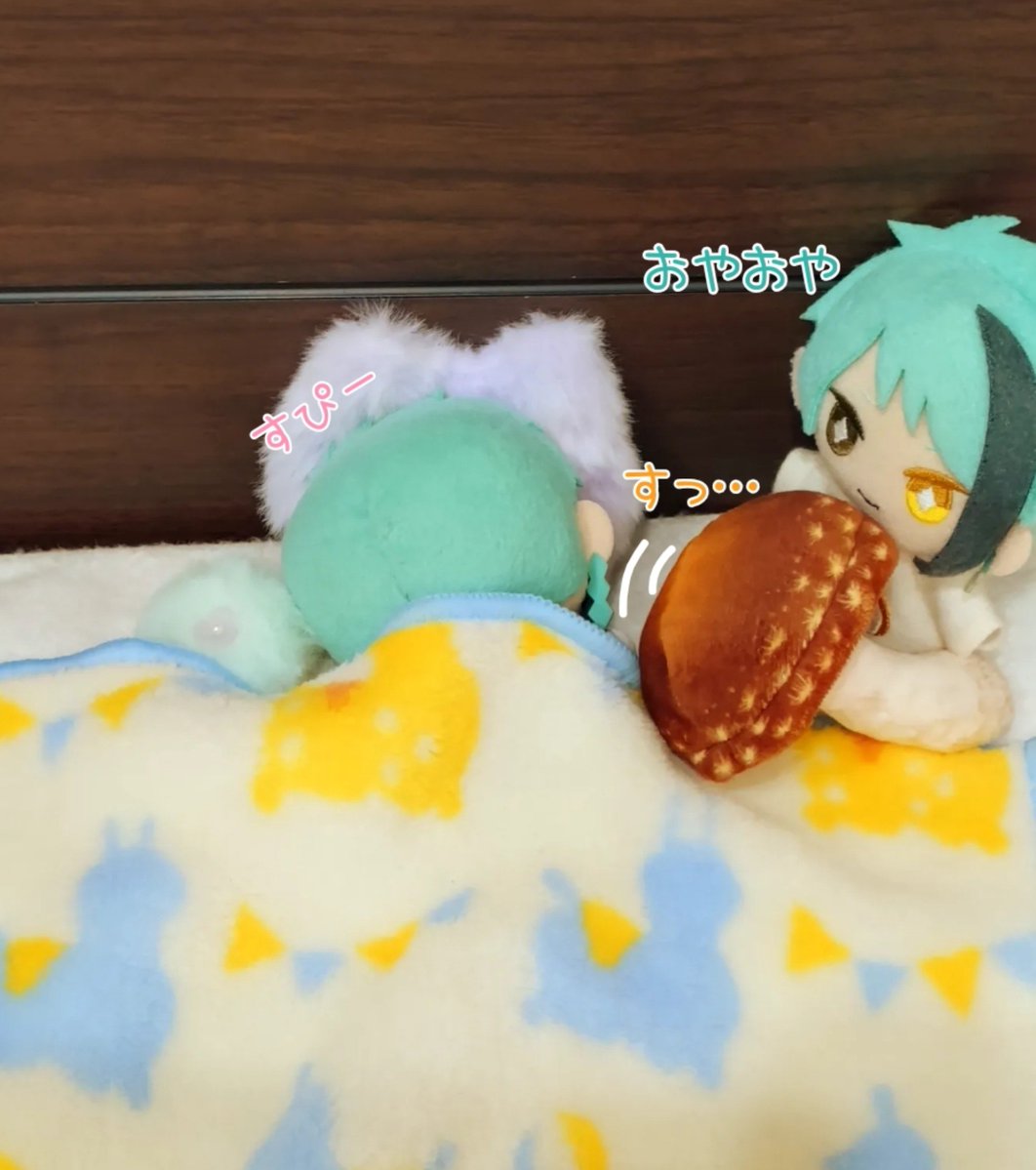 sia_shrimp's tweet photo. おはようございます、こえびは仕事です🌧️
ふょくんはお疲れなのか、まだ夢の中です…😌

じぇぬ:さみしく ないように
　　　  きのこさんを かして あげます!
　　　  ぼく やさしいので!

…何かどこかで聞いたことある台詞だなぁ…😂 https://t.co/87Jn2C9Kmn