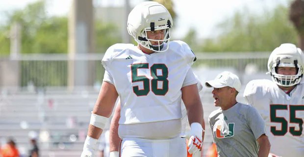 GabyUrrutia247's tweet photo. Miami true freshman OL Ben Congdon is expected to get his first career start on Saturday night against Clemson.

Story: https://t.co/ne6FpJzhvm https://t.co/gw0cqfL45S