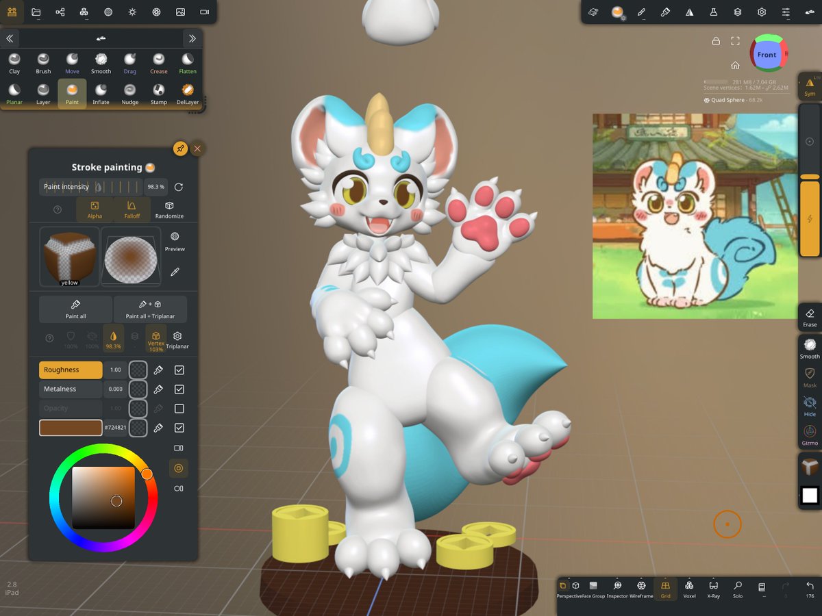 Livelyapio_'s tweet photo. Tianlu sculpt wip https://t.co/RyR8LyFJP2