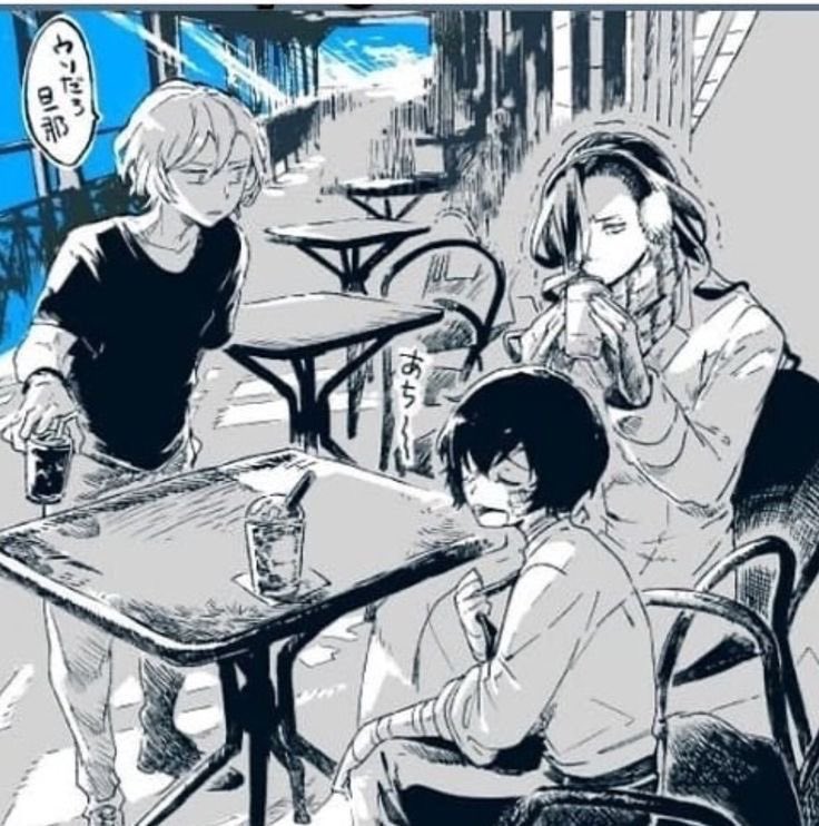 spinnerani's tweet photo. I love how rimbaud is just 15 soukoku’s unofficial babysitter https://t.co/MkoME5KtM8