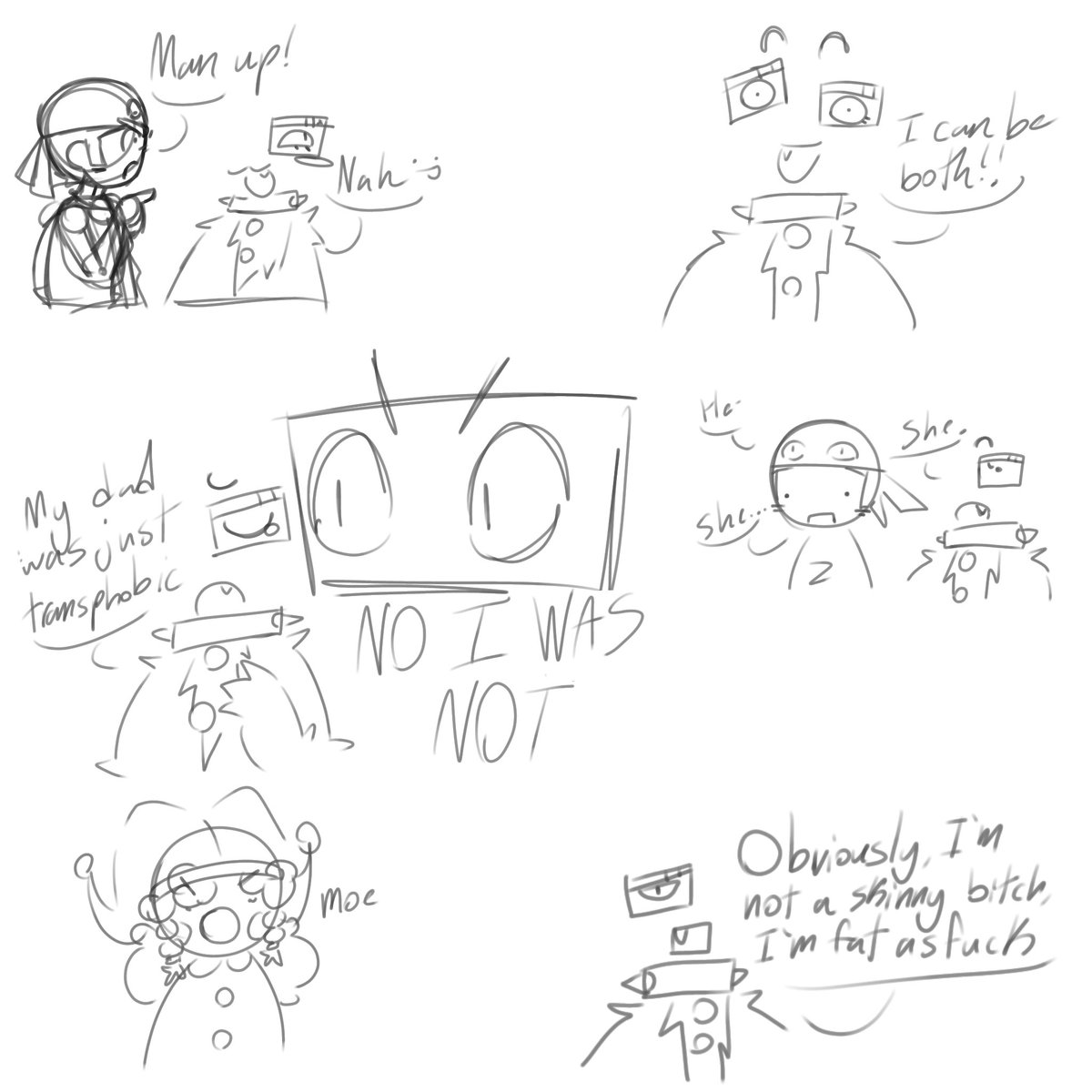soggiest_fish's tweet photo. A ReGect doodles, guess who my favorite character could POSSIBLY be #aregect #regectarg https://t.co/ChWL6BWUgc