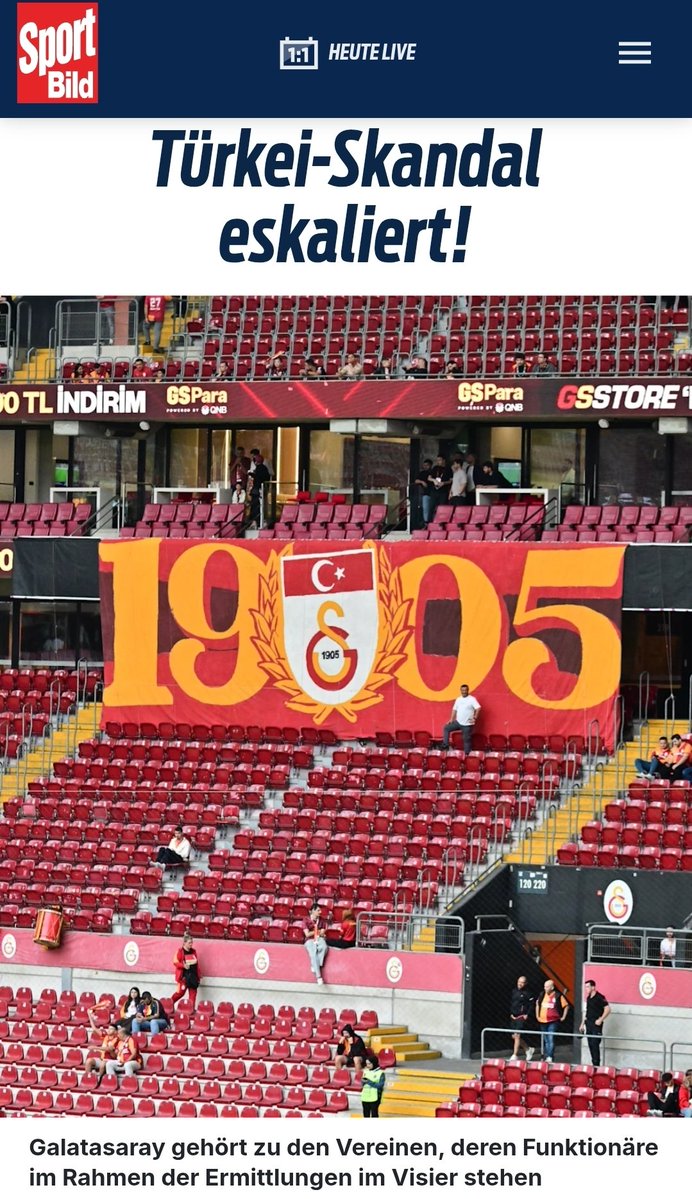 Ppoti1907's tweet photo. Alman Sport Bild Gazetesi,
Türkiyede ki Skandali muazzam duyurdu.

Hem Galatasaray i Basliga Koydu, hemde Bu Skandallar icinde olan kulüp olarak gösterdi.

Bu cesarette özgür bir Spor basini Türkiyede yok.
Alman görüyor ancak Türkiyede kimse görmek istemiyor. https://t.co/Z6pNGPxRxI