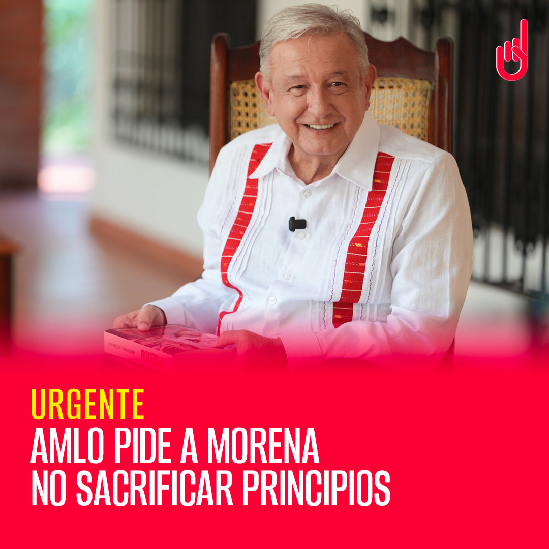 SinEmbargoMX's tweet photo. AMLO a Morena: Ni nepotismo, ni dicharacheros o famosos o malandrines; mejor perder https://t.co/LOzvHG1O7W