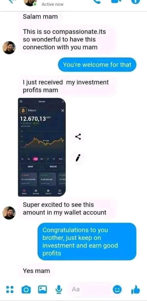 Lisa02b7b's tweet photo. Congratulations 🥳 brother on your successful profit withdrawal! 🎉💰 Thank you for your valuable feedback and for trusting the process. Keep investing wisely—more success is coming, Insha’Allah! 🚀📈 https://t.co/r10ElWY630