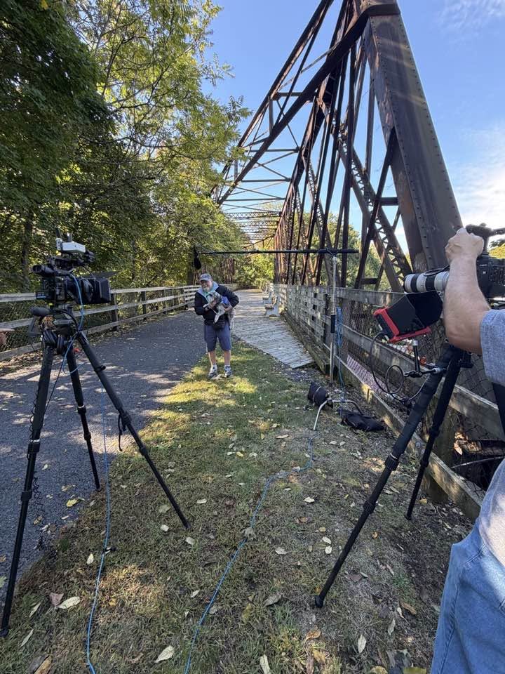 CreativityFilm's tweet photo. Great day on the trail filming for Rails to Trails. Clear skies, good company, and plenty of shots that capture why these paths matter.

Always a privilege to work with organizations doing real work for the community. Reach out if you need commercial film or video—we’re here for it.
