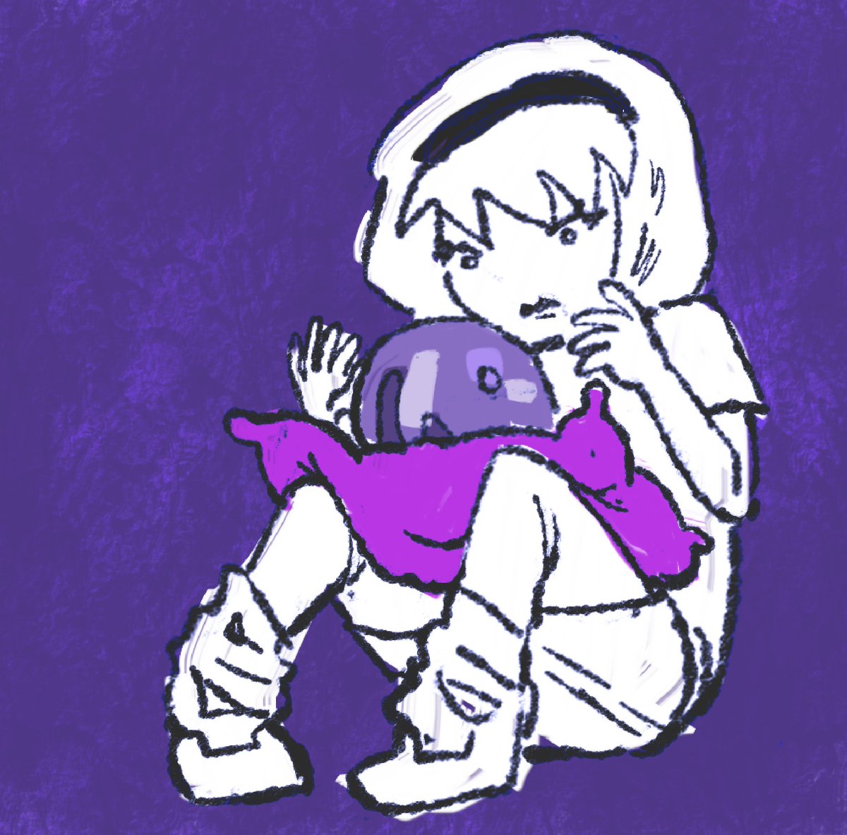 bloodgutsnlove's tweet photo. little rose pondering her orb https://t.co/W9JTki0WoS