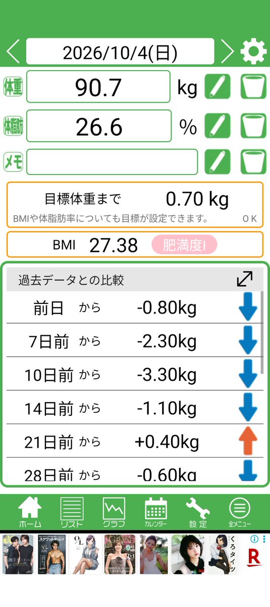 insighttoIron's tweet photo. おはようございます☀
今朝の体重は90.7kg
いい感じに下がってた♪

今日は特に予定もなくゆっくりできそう！

しかし、昨日よりも寒くなってきた…
そろそろ長袖がメインになるね！ https://t.co/CEBHzbwxYI