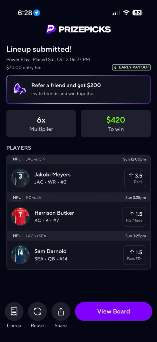 emilebagrey's tweet photo. NFL 6X for sunday 🏈 fav play is meyers o3.5

like for luck 🍀 

#Gambling𝕏 #PrizePicks #NFL https://t.co/DVEabrGFdA