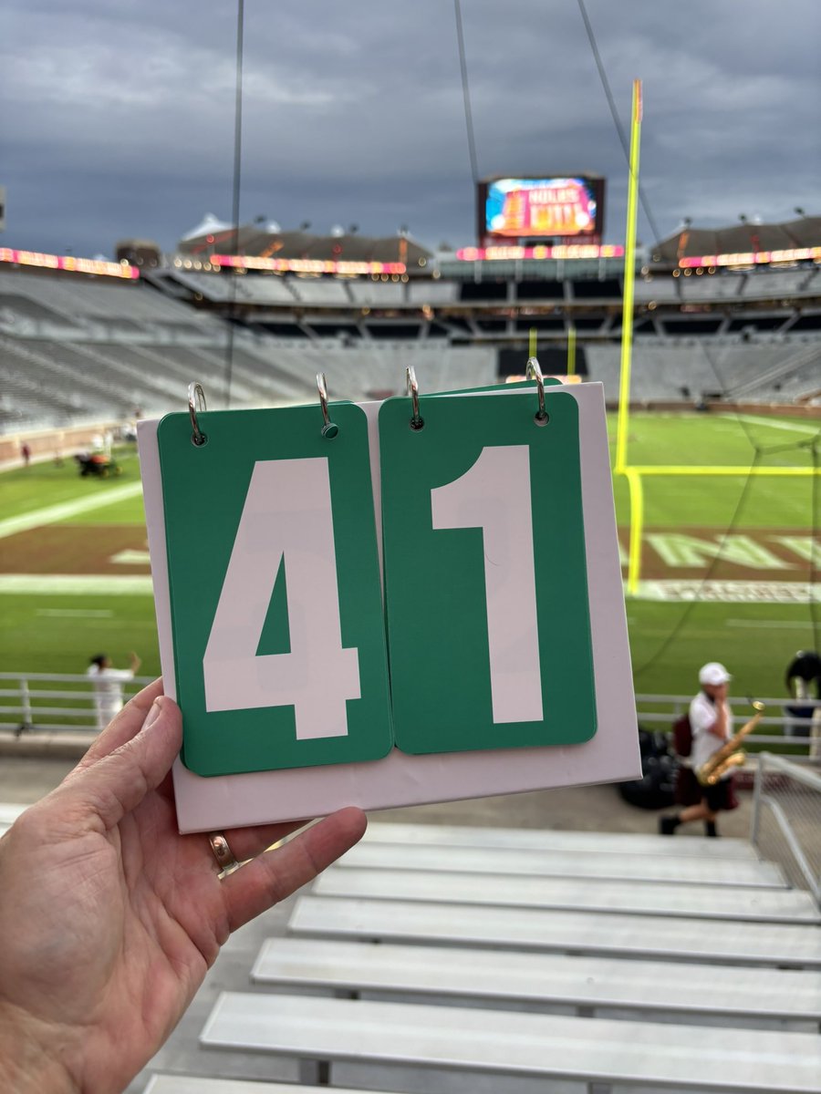davidplack's tweet photo. Here you go @MattBakerCFB. 41 War Chants in a BIG Seminole win. #mcatdt https://t.co/0bNgvaqKq0