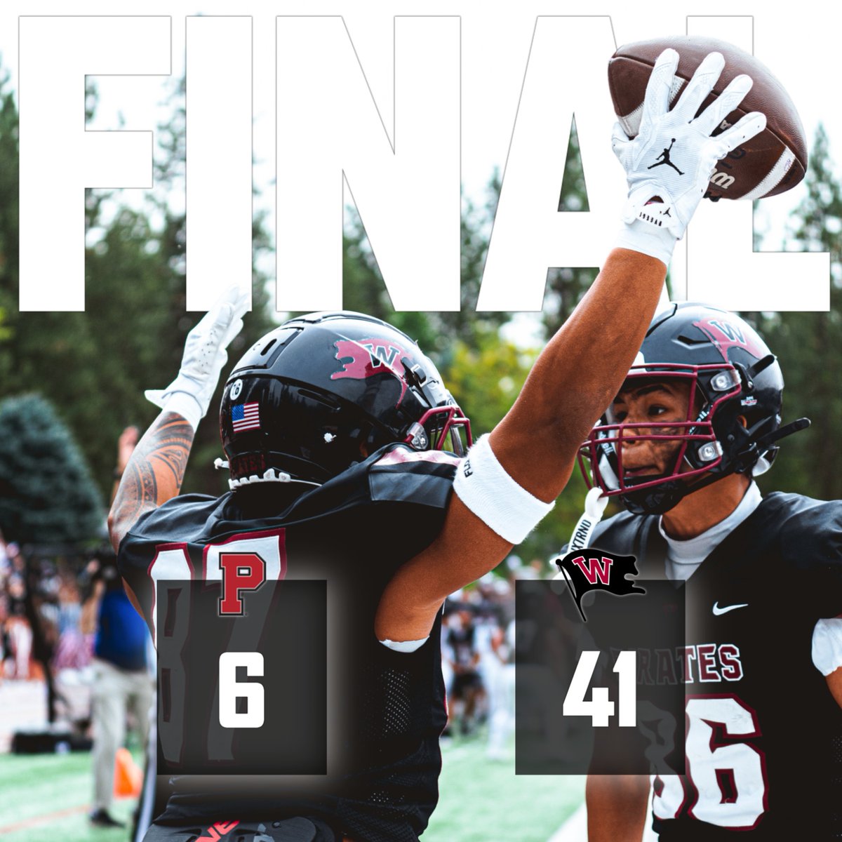 WhitworthFB's tweet photo. The Bucs start off conference play with a win! https://t.co/Ug8txSk7is