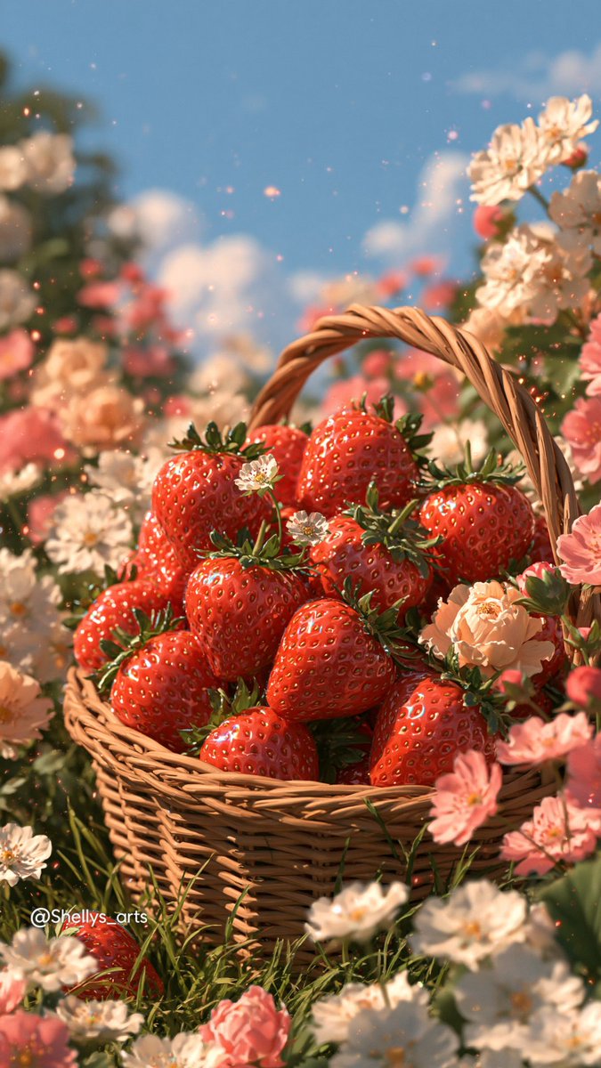 shellys_arts's tweet photo. Spring Came Bearing Fruit 🍓🍐🍒✨

Just ordinary fruits… until spring light gets involved. ✨🌈

✨ Wallpapers &amp; prints available on my Ko-fi - link in bio.
✨

#aiart #aiartist #fantasyart #pastelart https://t.co/sDgzhf8mOh