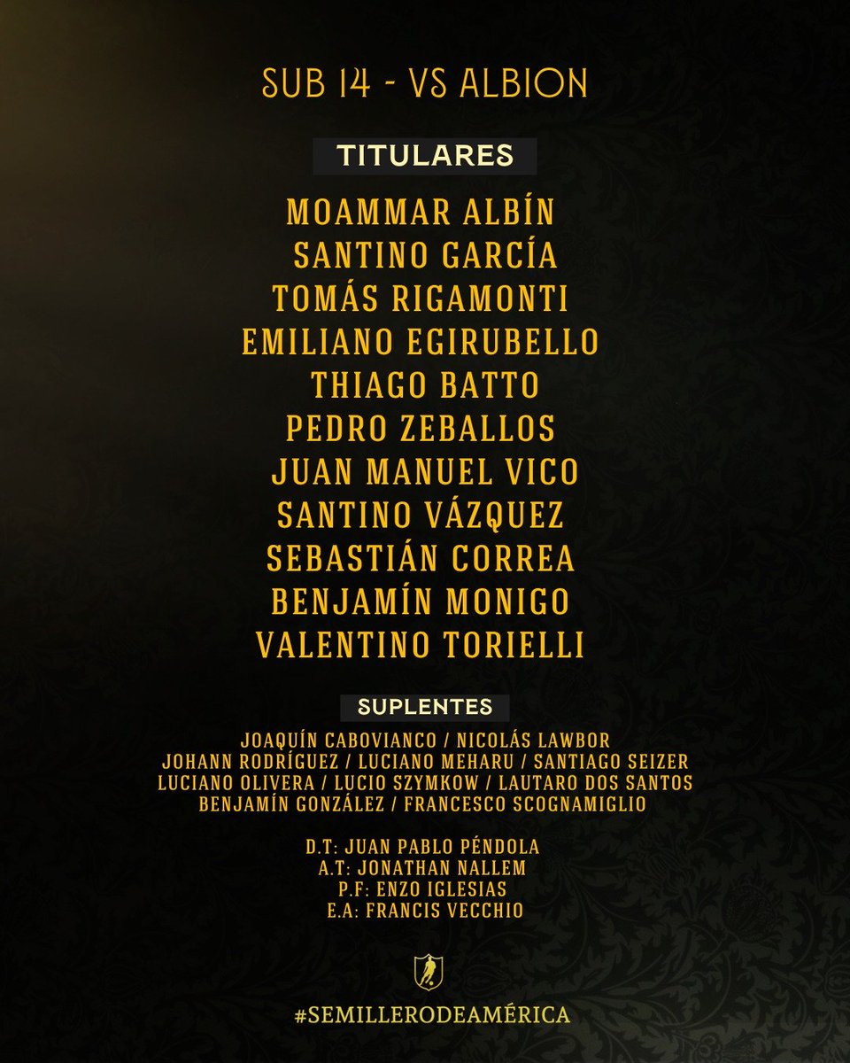 FormativasCAP's tweet photo. #Sub14 | ¡GANÓ PEÑAROL!

Peñarol 2️⃣ - 0️⃣ Albion

⚽ Juan Manuel Vico 
⚽ Valentíno Torielli

#SemilleroDeAmérica https://t.co/9fyzNTcHZT