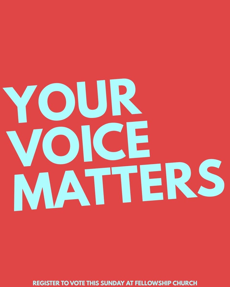 fc's tweet photo. As Christians, we're called to make a difference in the world around us.

The Texas voter registration deadline is Monday, October 5! Register to vote this Sunday at any Fellowship Church location before or after service. https://t.co/WksHEoFoO2