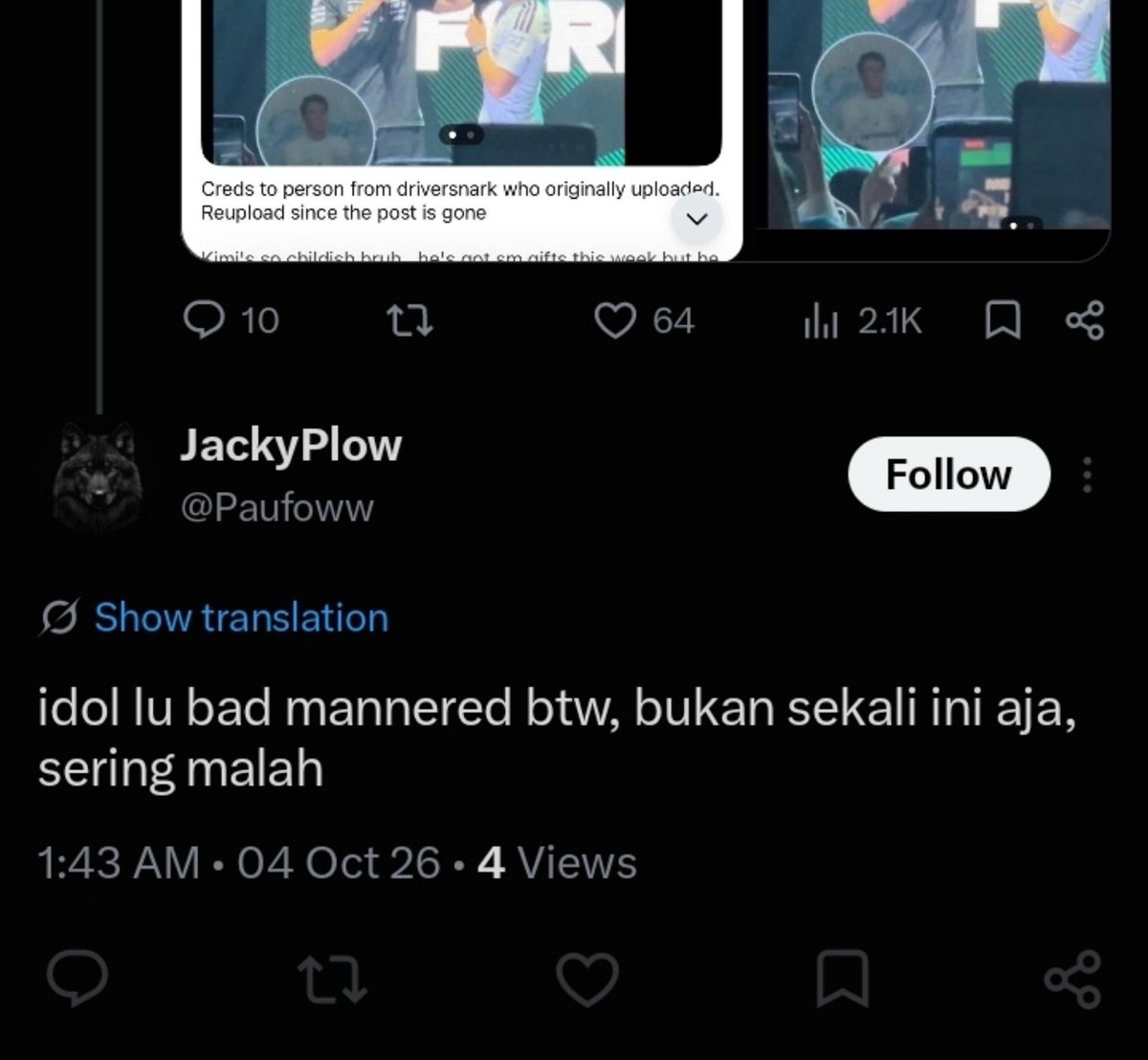twelvour's tweet photo. SEJAK?? KAPAN?? KIMI?? JADI?? IDOL?? GUE?? KENAL?? DIA?? AS?? DRIVER?? dan ew jijik banget akunnya tukang slutshaming๐คข๐คข๐คข najis bgtttt #fans #goblok https://t.co/kO0QLZNefy