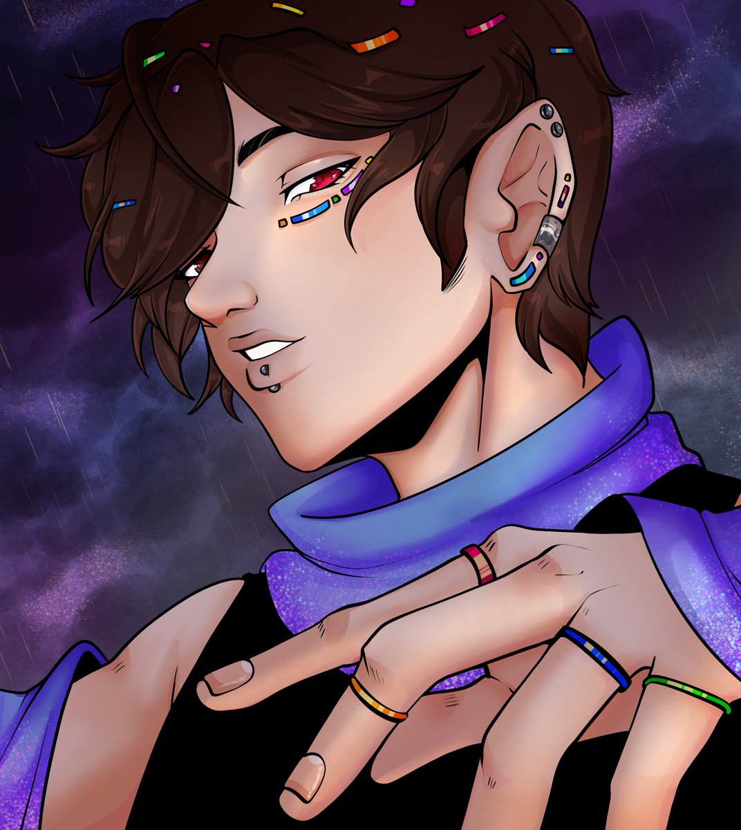 Snakecharmer907's tweet photo. @fwaraccu Ooooo love the gothic vibes, great work. My character is the male, I don’t have many images of him alone. I have cosmic brownie theming so that’s what the stuff in the hair is about. Hope to see more of your stuff in the future. <3 https://t.co/EsRsHcA0mQ